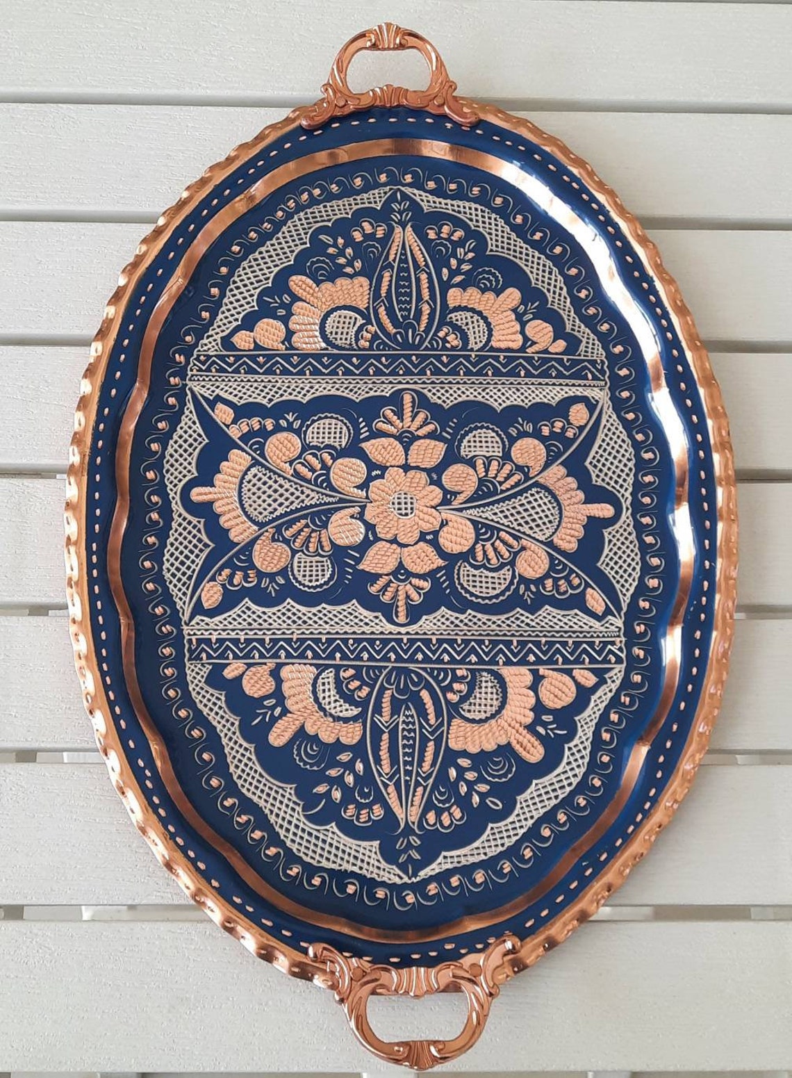 Turkish Serving Tray Large Turkish Coffee Tray Colorful Etsy