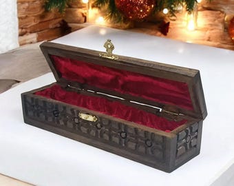 Wooden Jewelry Chest, Handmade Treasure Box, Gifts for Women, Vintage Jewelry Storage Box, Jewelry Box for Watches, Wooden Treasure Chest