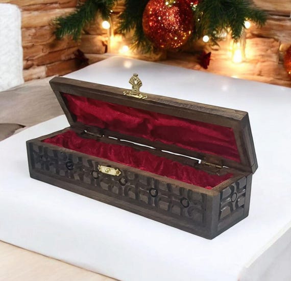Wooden Jewelry Chest, Handmade Treasure Box, Gifts for Women, Vintage Jewelry Storage Box, Jewelry Box for Watches, Wooden Treasure Chest