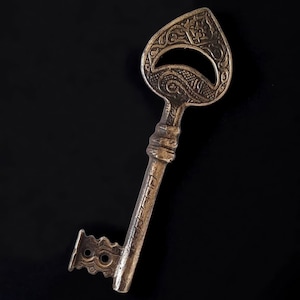 Skeleton Key, Brass Key Wall Art, Solid Skeleton Key, Decorative Brass Key Skeleton, Home Gifts, Housewarming Gift, Wedding Gift, Home Decor