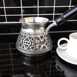 Turkish Coffee Pot, Copper Coffee Maker, Arabic Coffee Pot, Unique Copper Gifts, Copper Jazzve, Kitchen Home Decor, Housewarming Gift Rustic image 1