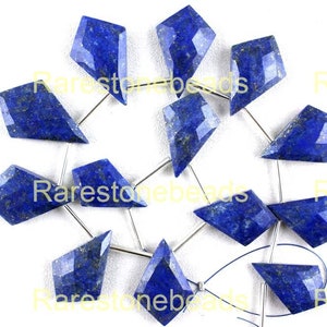 Lapis Lazuli, 8 Pieces, drilled gemstone, top drill Lapis Lazuli, natural stone, fancy shape Gemstone, Fceted Cut lapis lazuli size 10x16 mm