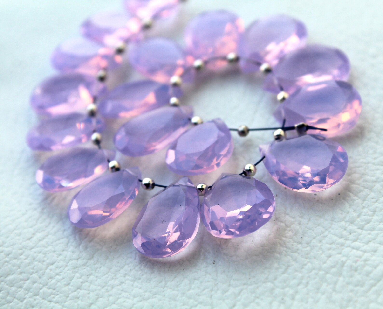 10 pieces Lavender quartz gemstone top drilled gemstone Etsy
