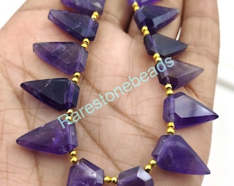 Amethyst gemstone, 10 Pieces, Natural Amethyst, Faceted gemstone, Top drill Amethyst, Purple Amehsyt, Fancy gemstone, Beads size 10x16 mm