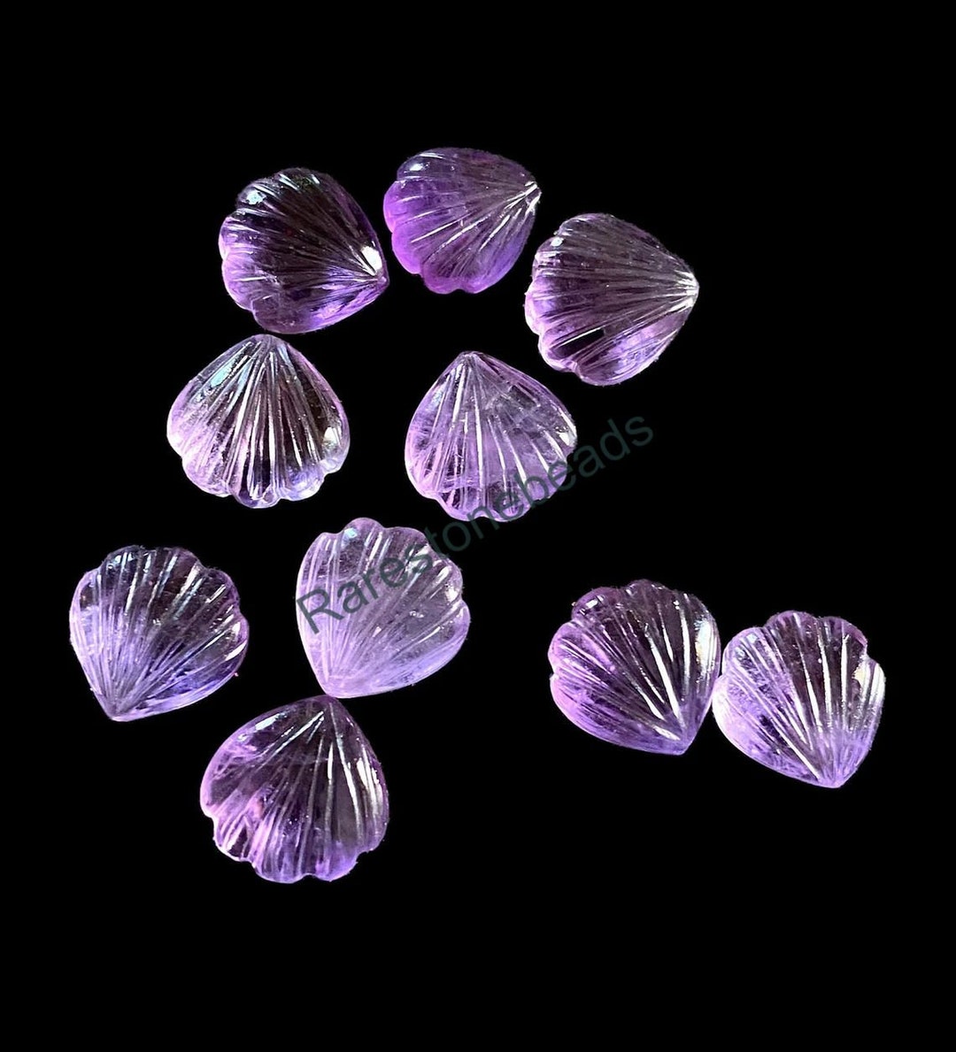 天然アメジスト、6 個、アメジスト ビーズ、彫刻用宝石、ルース