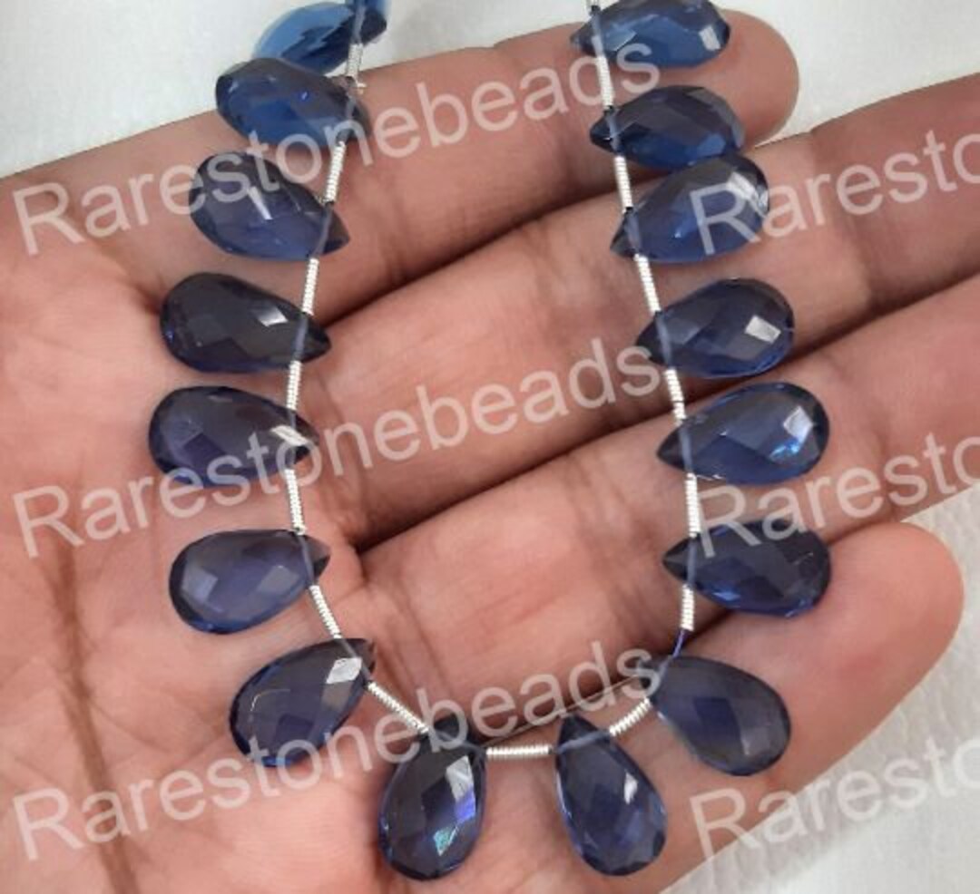 Tanzanite Quartz, 10 Pieces, Drilled Gemstone, Faceted Tanzanite