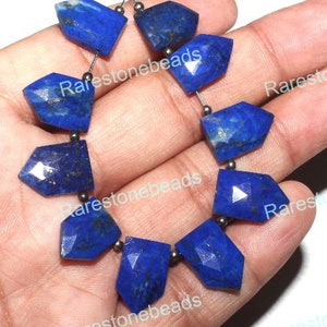 10 pieces natural lapis lazuli gemstone, AAA quality lapis lazuli beads, drilled lapis lazuli, natural gemstone, beads size 10x14 mm lapis