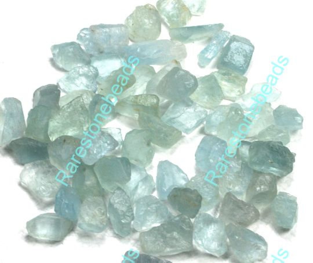 Raw aquamarine best sale beads