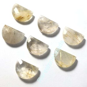 Natural Golden Rutile, 10 Pieces, Golden Rutile Beads, Faceted gemstone, Golden Rutile gemstone, Fancy gemstone, Golden Rutile size 12x18 mm