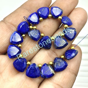 Lapis Lazuli Gemstone, 10 Pieces, Drilled gemstone, Natural Lapis Lazuli, Faceted gemstone, Lapis Lazuli, Loose gemstone, Size 10x10 mm