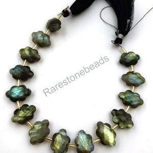 Labradorite Gemstone, 8 Pieces, Natural Labradorite, Drilled gemstone, Gemstone Cloud, Multi Labradorite, Faceted Cloud Beads size 10x15 mm