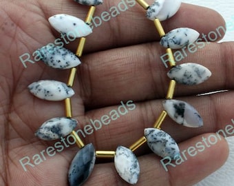 10 pieces natural dendrite opal gemstone beads, loose gemstone jewelry, natural gemstone, jewelry making stone, dendrite opal size 7x15 mm