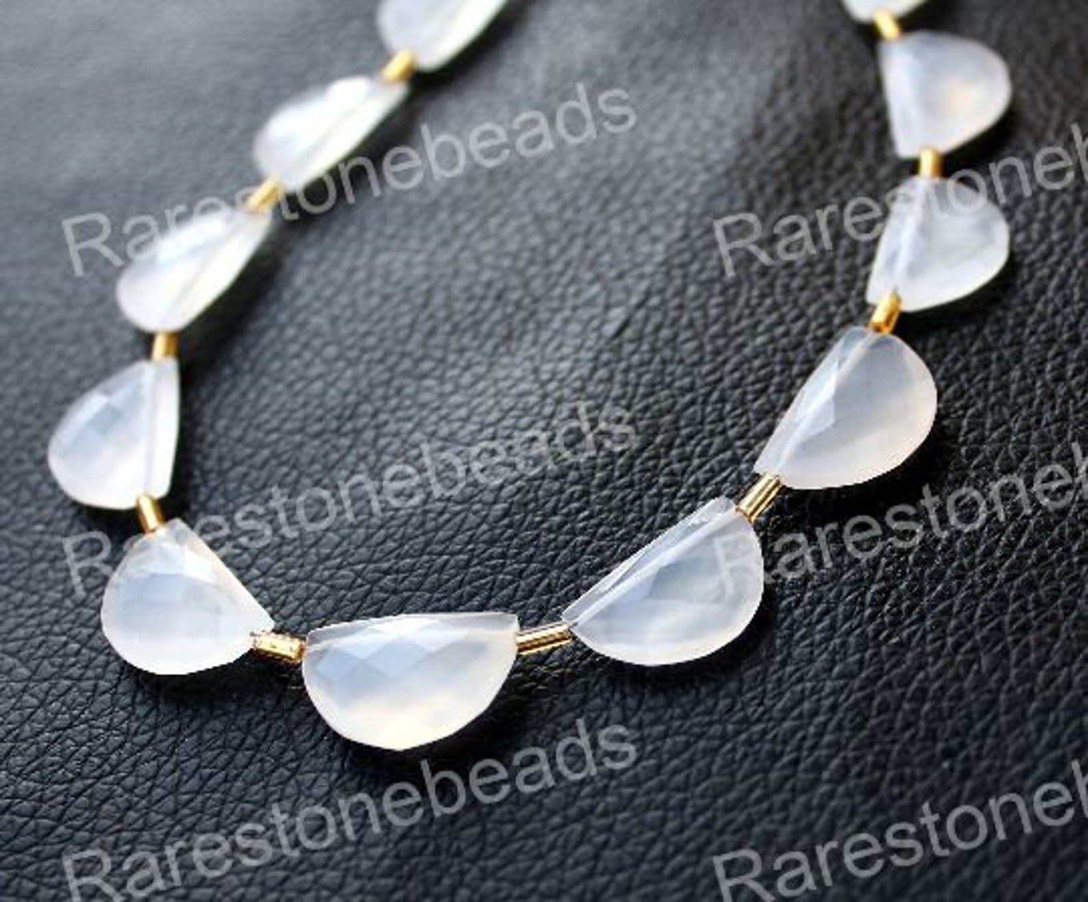 10 Pieces Natural White Chalcedony Drilled Game Stonenatural - Etsy
