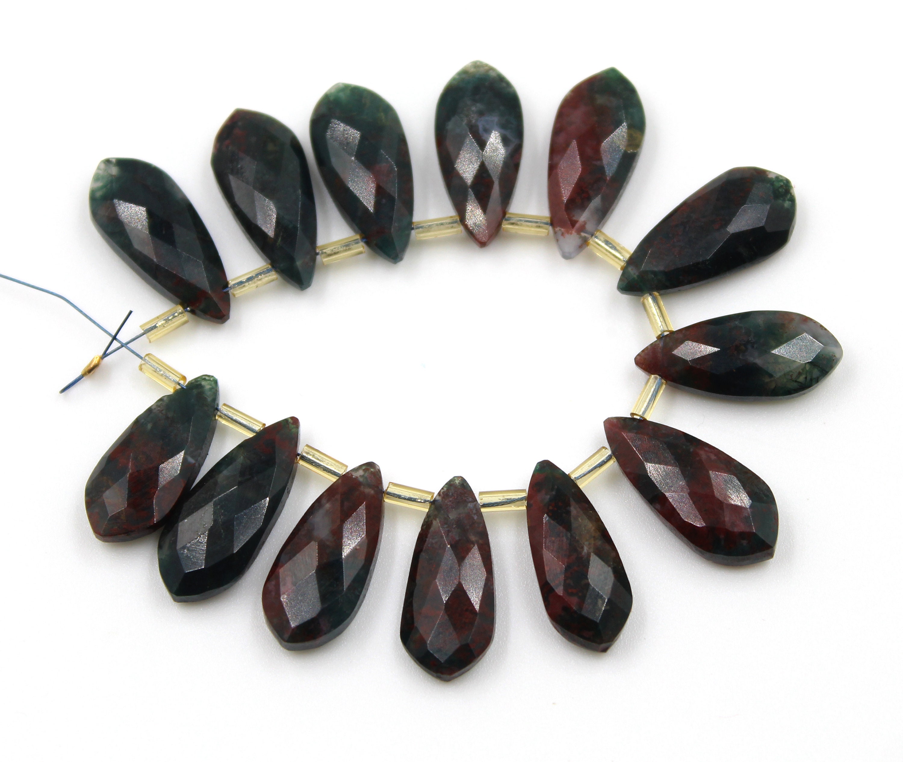 10 Pieces Natural Red Moss Agate Gemstone AAA Quality Stone | Etsy