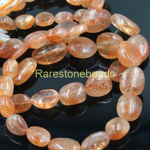 Natural Sun Stone, Top Quality Gemstone, Cabochon Gemstone, Nuggets Shape Stone, Top Drilled stone, Size 5x10 To 8x16 MM Quantity 10 pieces image 3