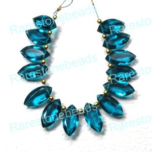 10 pieces apatite quartz gemstone, drilled gemstone, faceted gemstone beads, top drilled gemstone, jewelry making stone, Glass size 7x14 mm