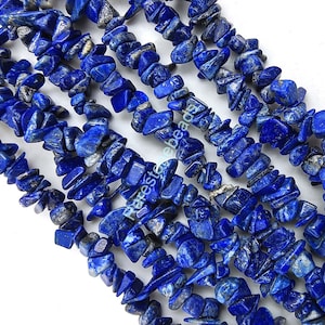 Natural Lapis Lazuli, 18 Inch Strand, Drilled gemstone, loose lapis lazuli beads, Natural Lapis Lazuli stone, gemstone Chips size 5 to 6 mm