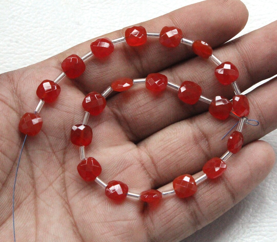 Red Onyx Gemstone, 10 Pieces, Natural Gemstone, Drilled Gemstone ...