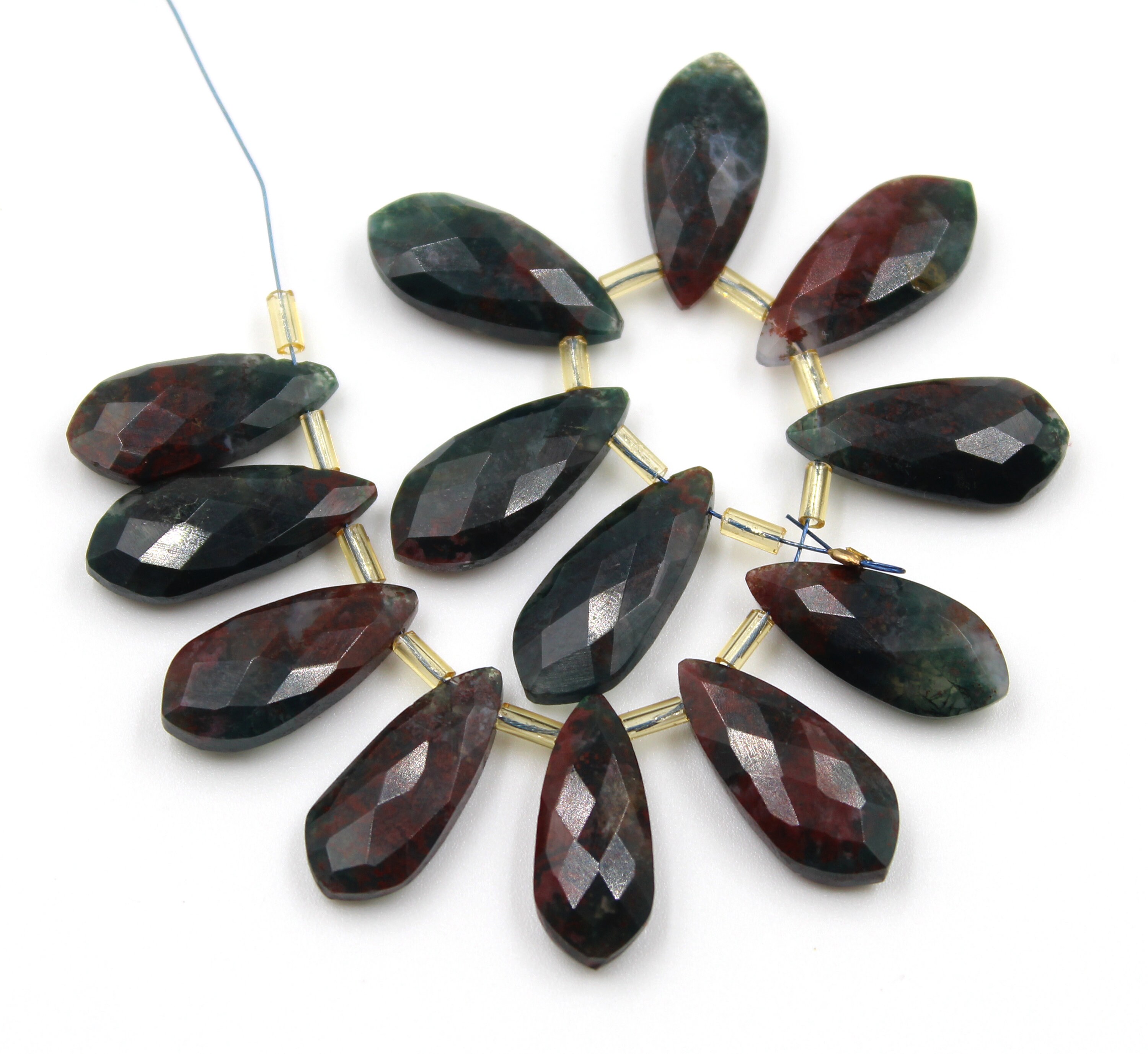 10 Pieces Natural Red Moss Agate Gemstone AAA Quality Stone | Etsy