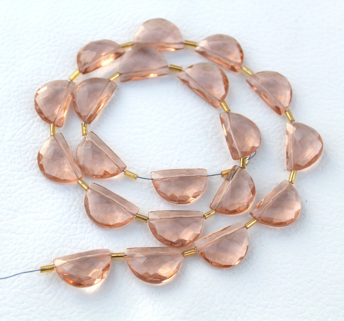 10 pieces Champagne quartz gemstone Fancy shape drill stone Etsy
