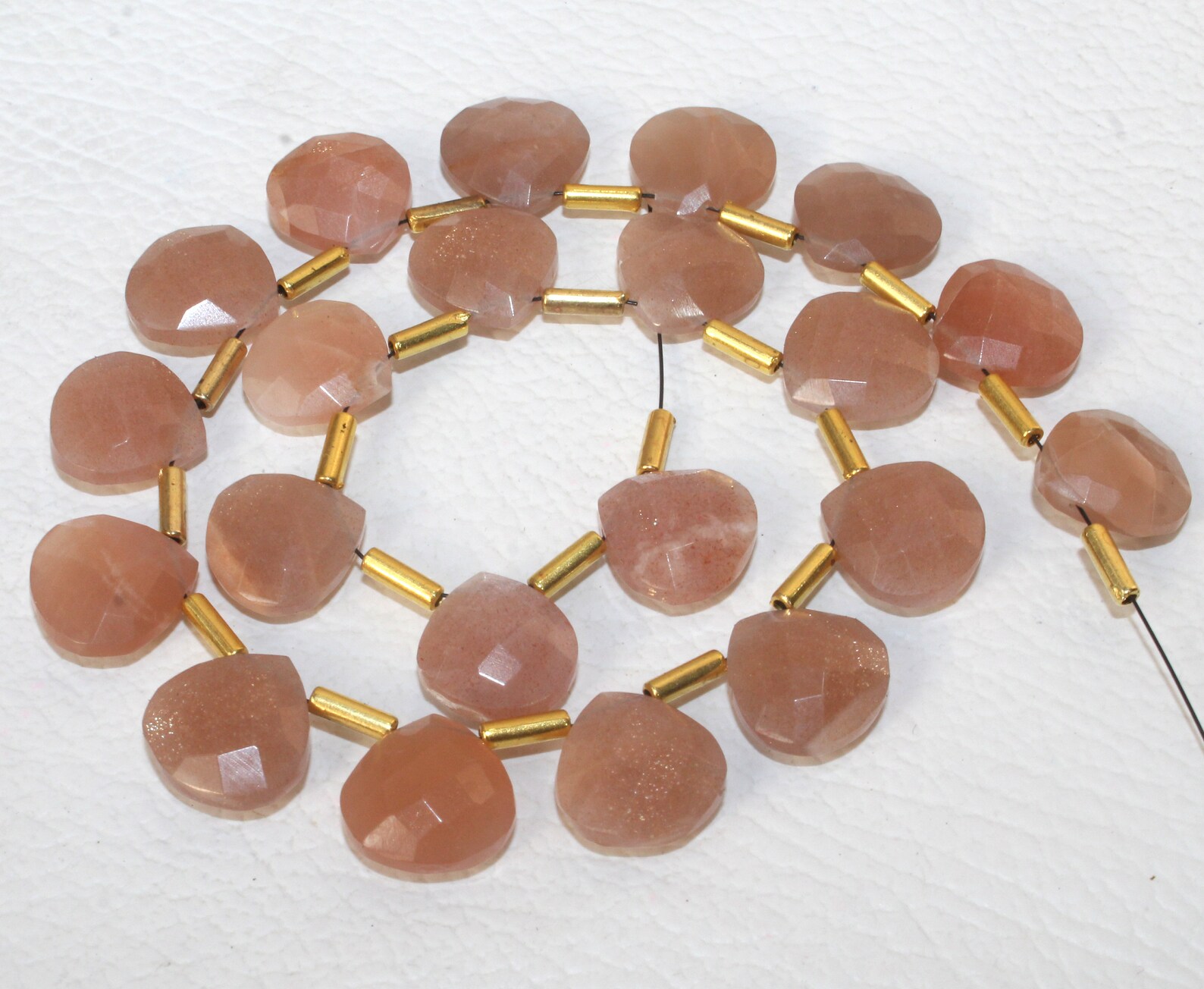 Peach Katdana Beads Pack Of 10 main image 1
