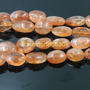 Natural Sun Stone, Top Quality Gemstone, Cabochon Gemstone, Nuggets Shape Stone, Top Drilled stone, Size 5x10 To 8x16 MM Quantity 10 pieces image 10