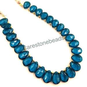 Apatite Beads, 10 Pieces, apatite Jewelry, Faceted Gemstone, Loose Drilled Stone, Apatite Glass, Rose Cut Stone, Stone Jewelry size 10x14 mm