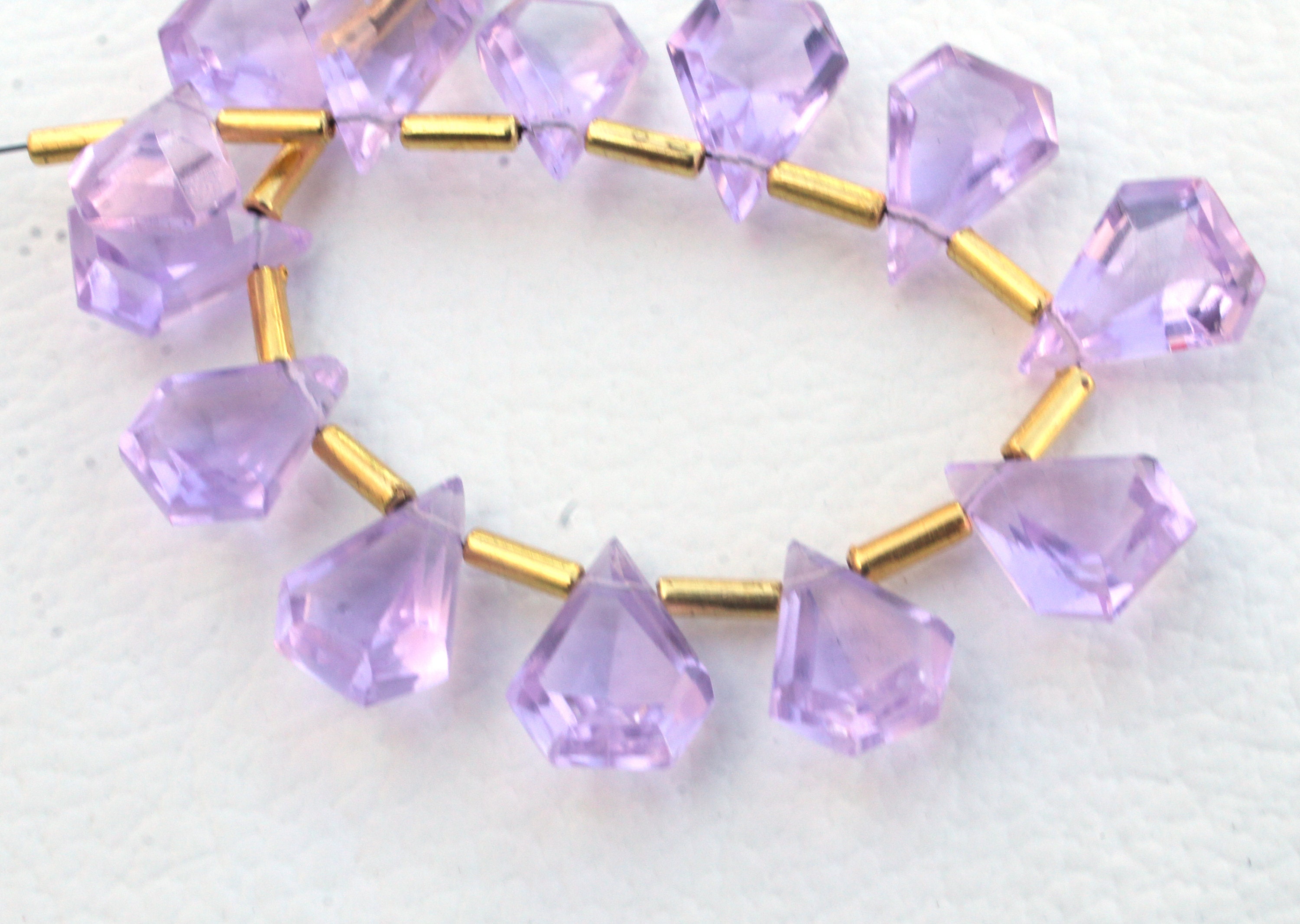 10 pieces lavender quartz gemstone drilled gemstone loose | Etsy
