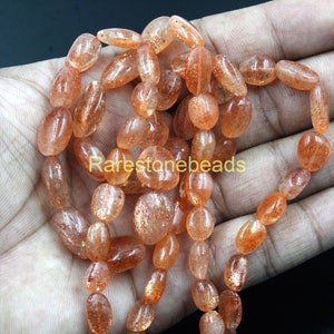 Natural Sun Stone, Top Quality Gemstone, Cabochon Gemstone, Nuggets Shape Stone, Top Drilled stone, Size 5x10 To 8x16 MM Quantity 10 pieces image 4
