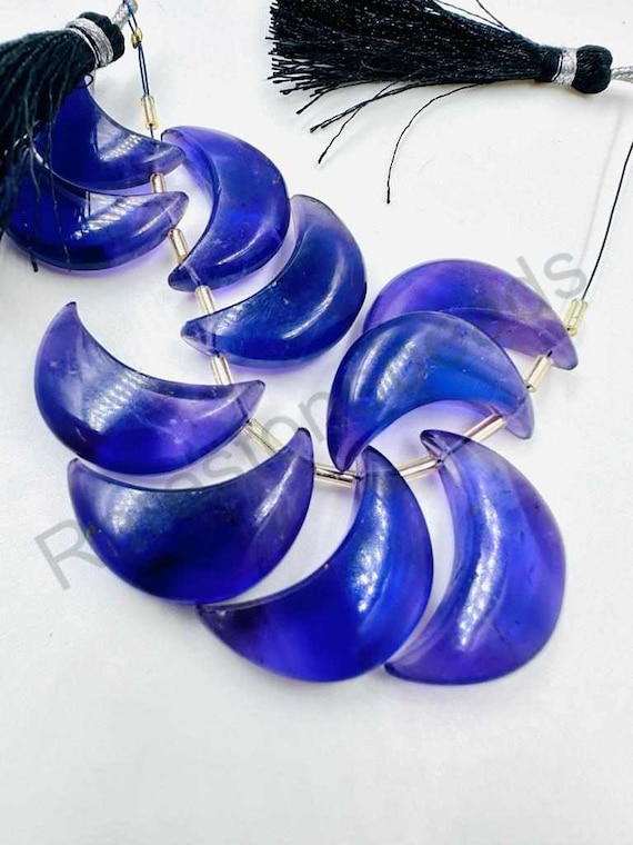 Natural Amethyst Moon, Pieces, Carving Stone, Smooth Stone