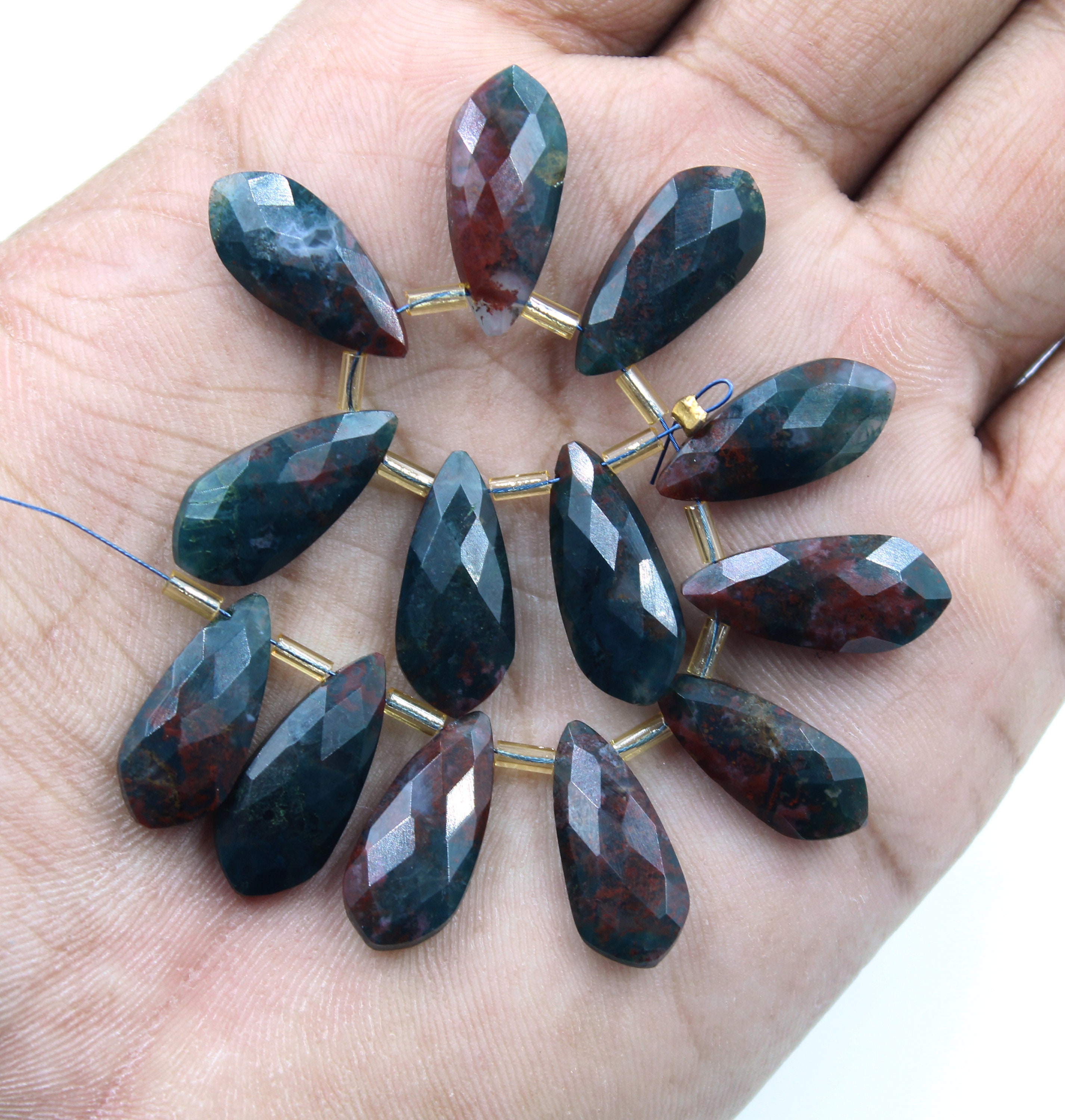 10 Pieces Natural Red Moss Agate Gemstone AAA Quality Stone | Etsy