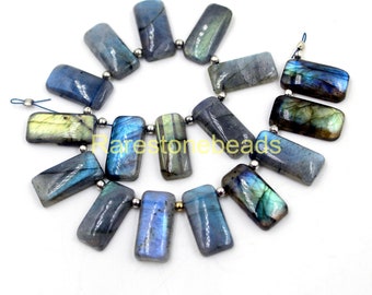 14 mm ラブラドライト 六角形カボション、派手なルース宝石ロット