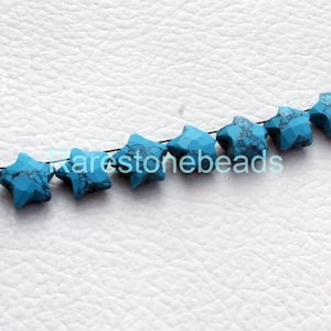 10 pieces howlite turquoise gemstone, carving star shape, turquoise gemstone, jewelry making star shape, gemstone star, stone size 10x10 mm