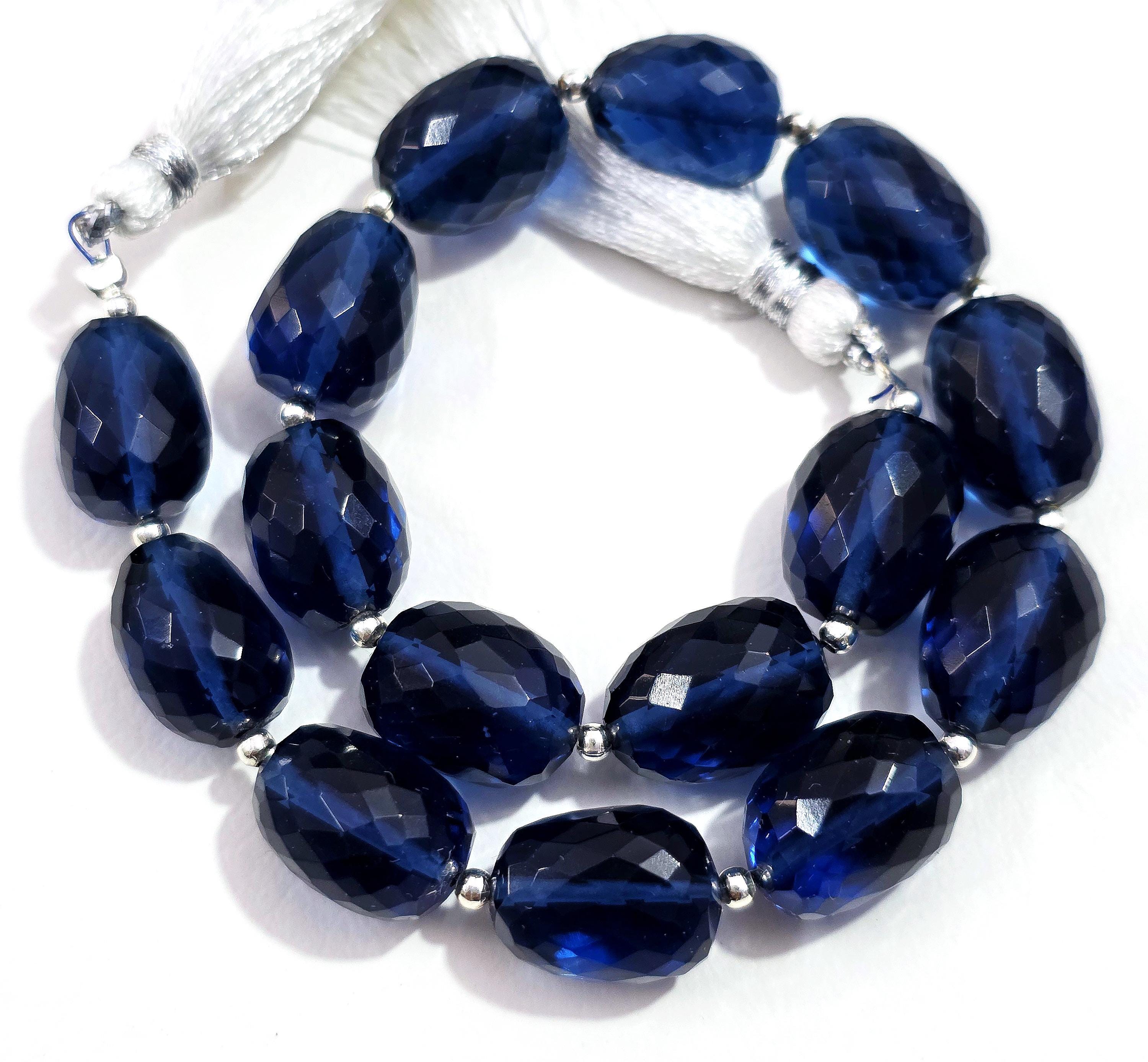 Perles En Vrac Saphir Bleu Naturel 2-3 Mm - 2 Brins De 12,5 Pouces, Facettées, Brillantes, Inde