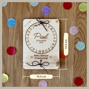 Einschulung Geschenk - Maße