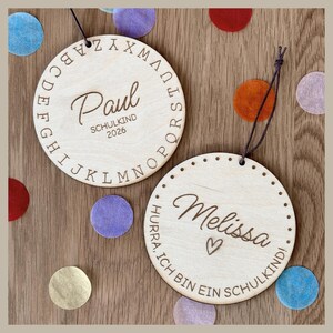 Einschulung Geschenk - Holzanhänger