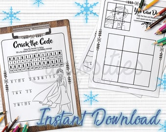 Páginas para colorear de Frozen 2 / Actividades de Frozen / Favores de fiesta de Frozen / Descarga imprimible