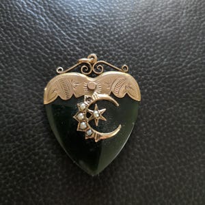 Superb 9ct Gold And Jade Antique Victorian Pendant Willis And Co Australia