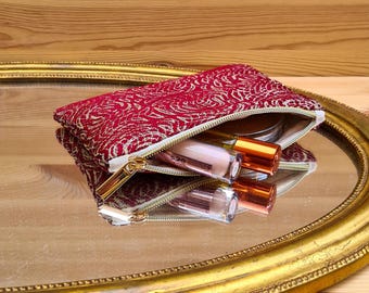 Elegante Kosmetiktasche aus marokkanischem Stoff | Schminktäschchen handgemacht, leicht schimmernd