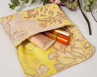 Kleine Clutch, Schminktasche aus marokkanischem Brokat - schimmernd