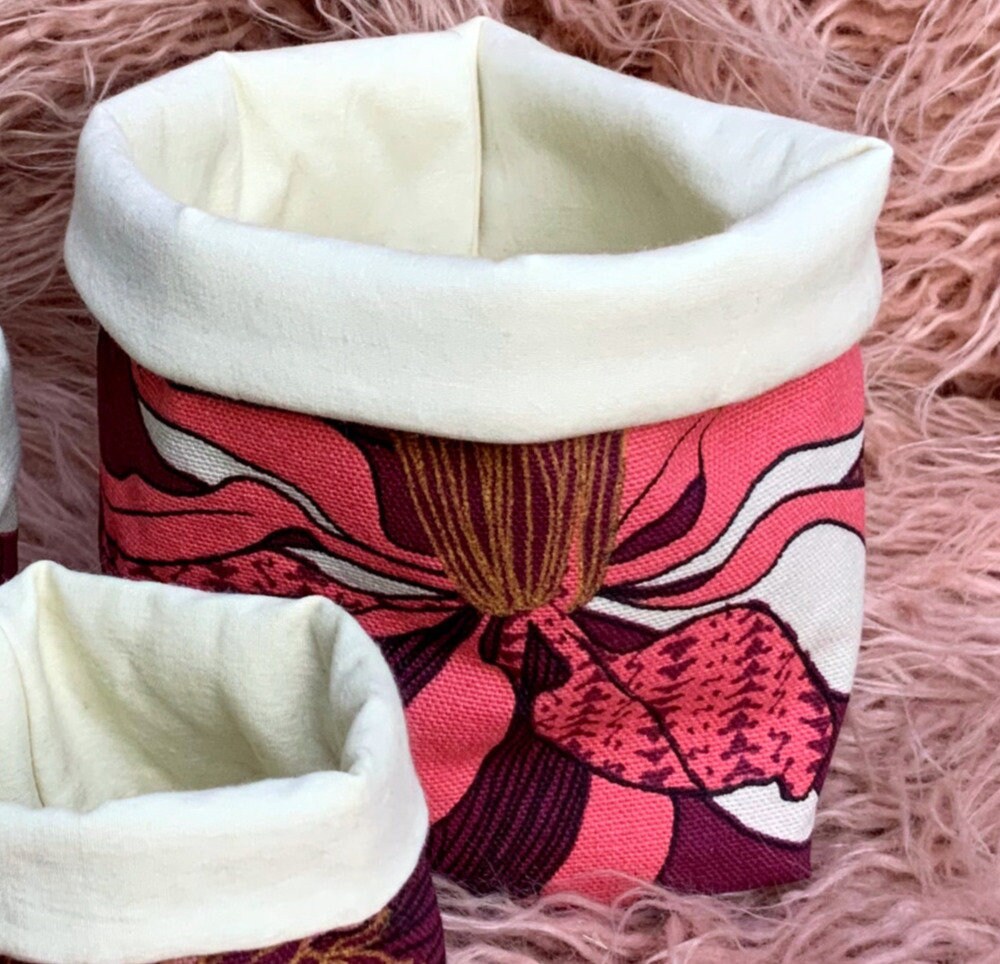 Cestas de almacenamiento de cestas de tela piden ayuda hecho | Etsy