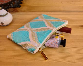 Kleine Kosmetiktasche für die Handtasche aus marokkanischem Brokat