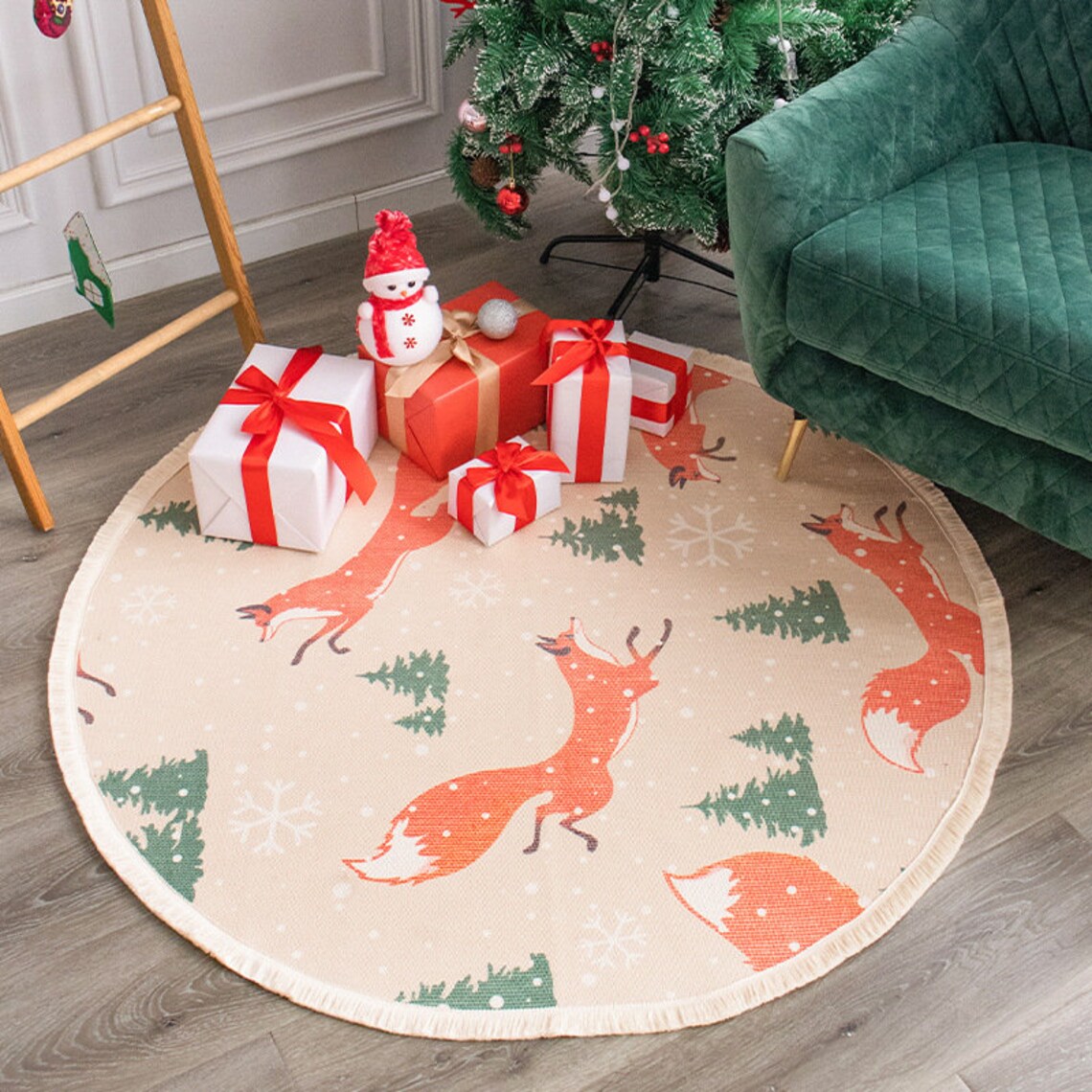 Round Moroccan Area Rug Christmas Checkered Rug Handmade Rug Etsy