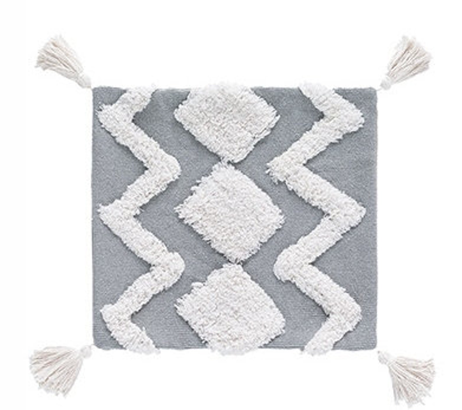 Weiches gelbes und graues Boho Kissen Fransen-Baumwolle und | Etsy