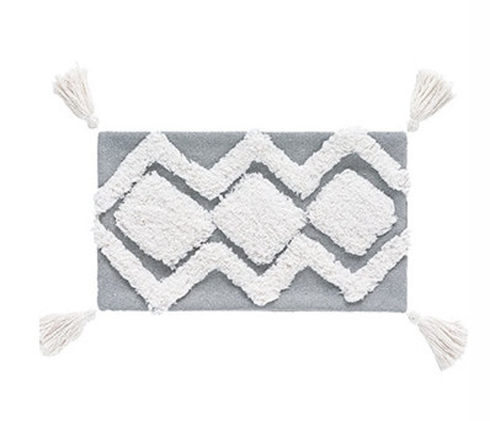 Weiches gelbes und graues Boho Kissen Fransen-Baumwolle und | Etsy