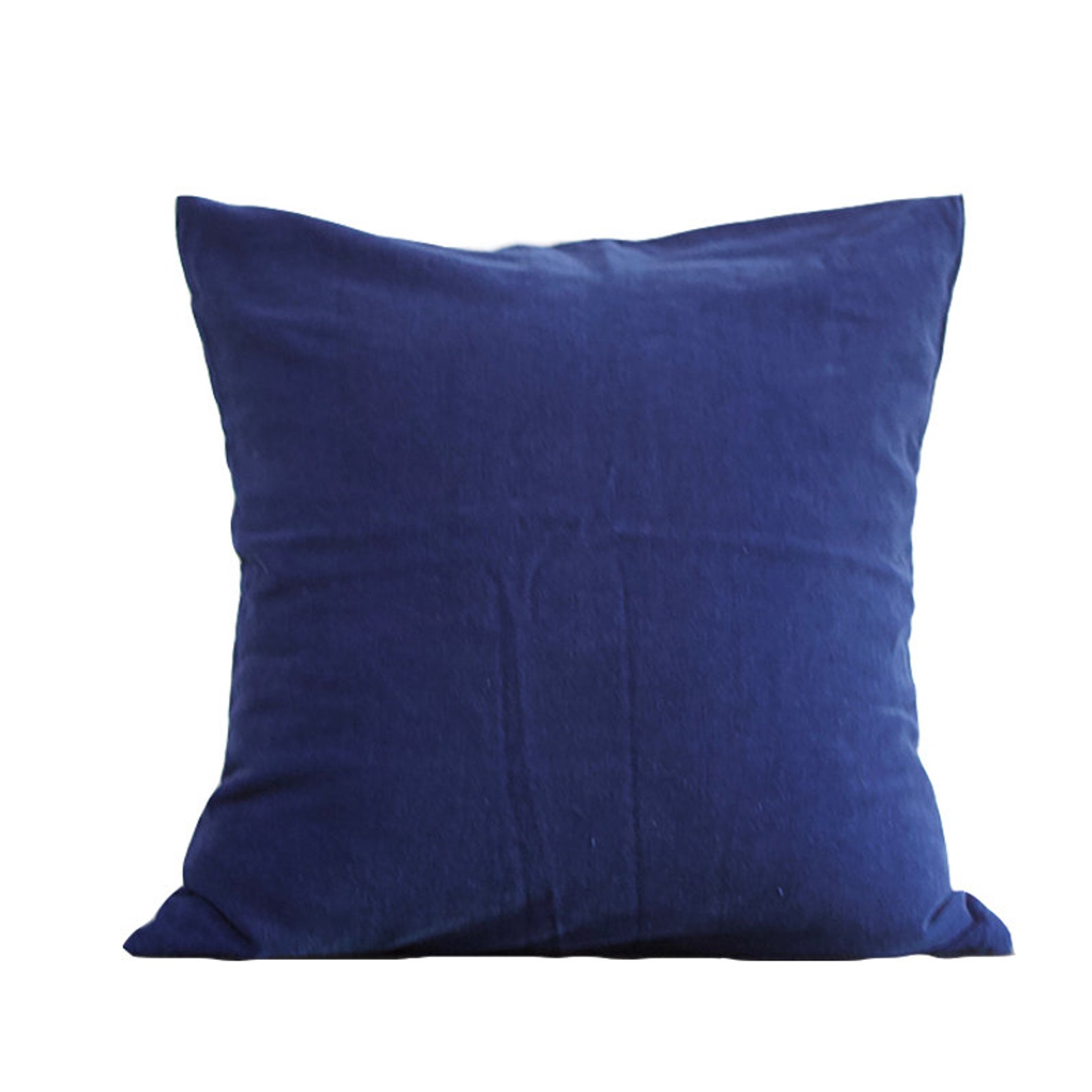 Blue And White Boho Throw Pillow Abstract Cotton And Linen Etsy