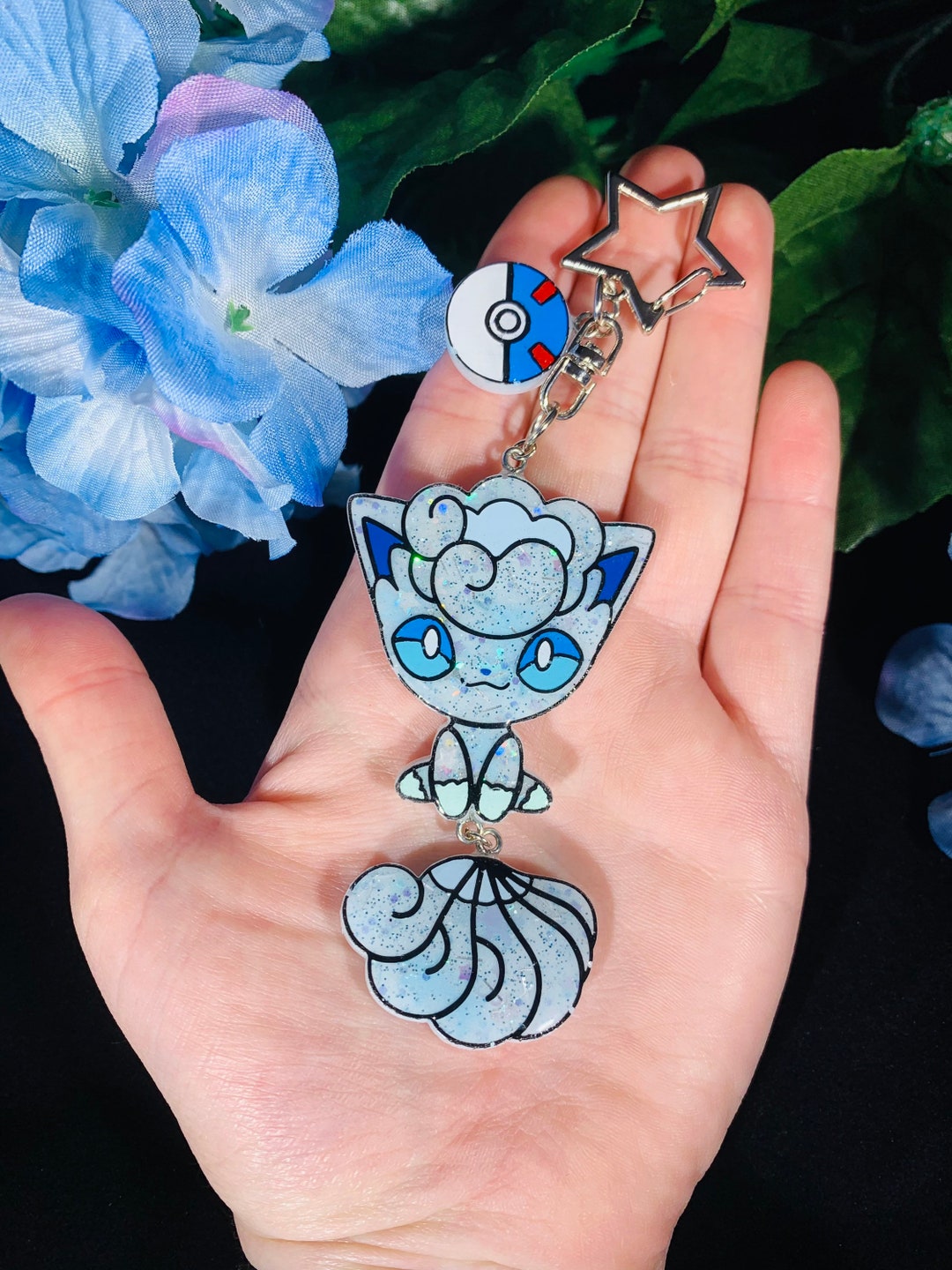 Alolan Vulpix Keychain Etsy