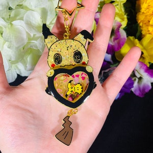 Mimikyu Heart Shaker Keychain