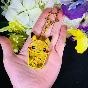 Pikachu Boba Keychain Shaker