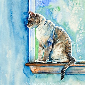 リンクスポイントシャム猫の肖像画 ウォールアートプリント